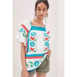 Anthropologie Seen Worn Kept
Embroidered Tunic Blouse